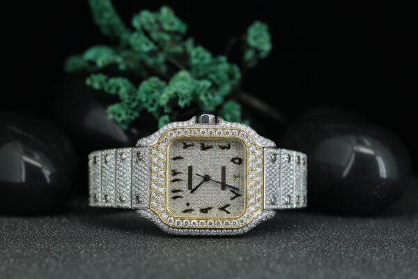 Customized Top Luxury VVS Moissanite Diamond Watch Stainless Steel Mechanical Watch For Men’s - Image 9