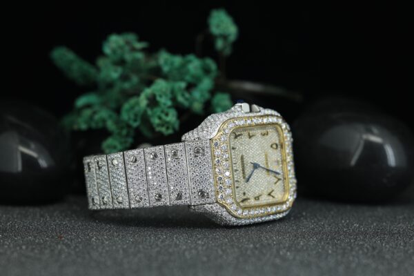 Customized Top Luxury VVS Moissanite Diamond Watch Stainless Steel Mechanical Watch For Men’s - Image 8