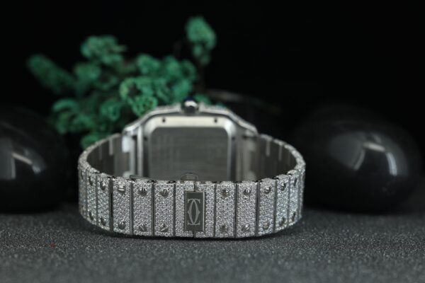 Diamond Watches For Men’s Handmade Moissanite Studded Fully Iced Out Hip-hop Moissanite Diamond Watch - Image 4