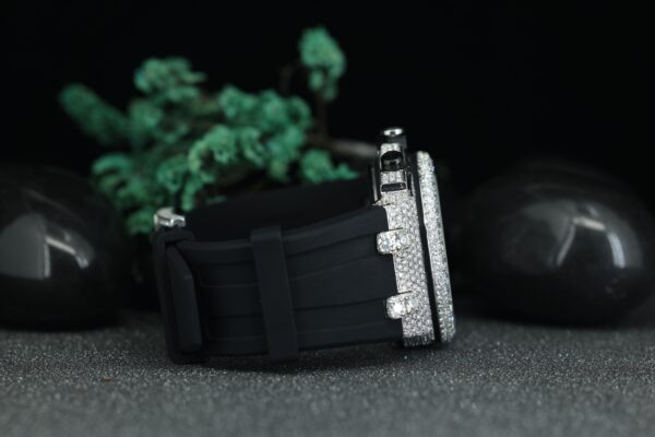 Black Rubber StrapVVS Moissanite Diamond Iced Out Automatic Movement Moissanite Diamond - Image 7