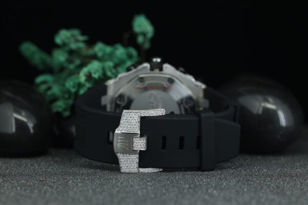 Black Rubber StrapVVS Moissanite Diamond Iced Out Automatic Movement Moissanite Diamond - Image 4