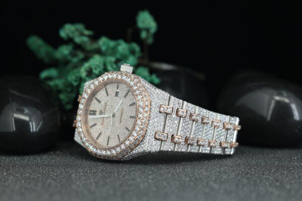 Bust Down Skeleton Moissanite Watch Unique Fully Iced Out Automatic Antique Limited Edition Watch