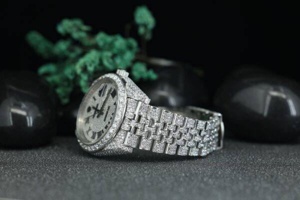 Classic Numeric Dial VVS Moissanite Stainless Steel Watch Bust Down Iced Out Bling Blink Watch Personalized Custom Watch - Image 4
