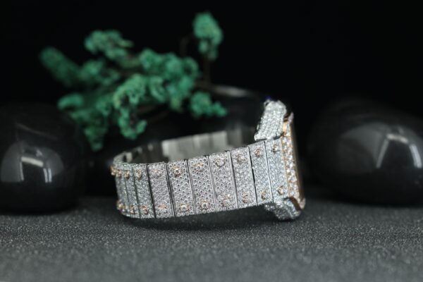 Full Iced Out Moissanite Diamond Men Watch Automatic Movement Stainless Steel Moissanite - Image 6