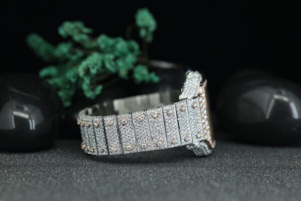 Full Iced Out Moissanite Diamond Men Watch Automatic Movement Stainless Steel Moissanite - Image 5