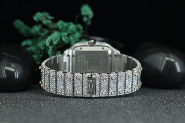 Full Iced Out Moissanite Diamond Men Watch Automatic Movement Stainless Steel Moissanite - Image 2