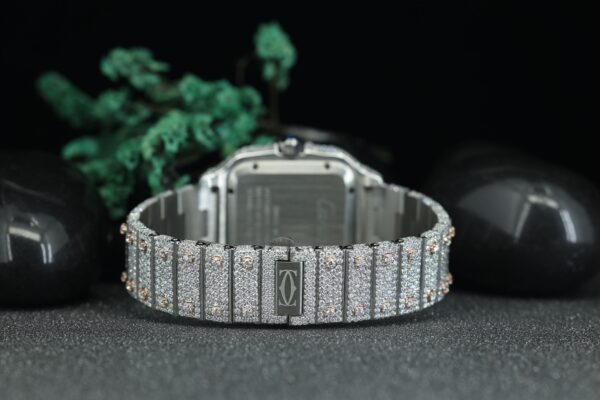 Full Iced Out Moissanite Diamond Men Watch Automatic Movement Stainless Steel Moissanite - Image 13