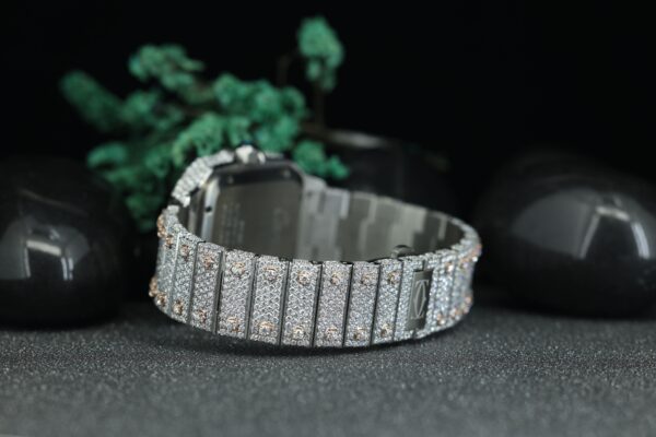 Full Iced Out Moissanite Diamond Men Watch Automatic Movement Stainless Steel Moissanite - Image 12