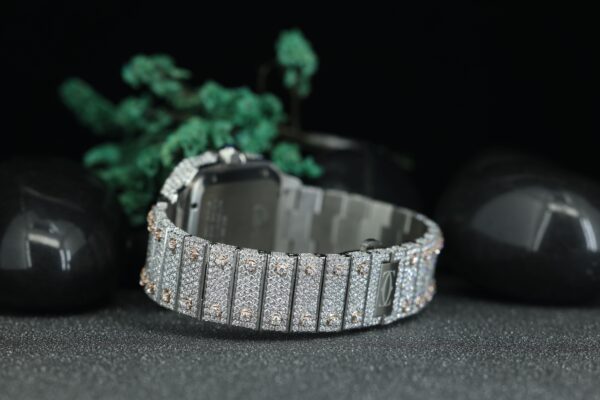 Full Iced Out Moissanite Diamond Men Watch Automatic Movement Stainless Steel Moissanite - Image 11