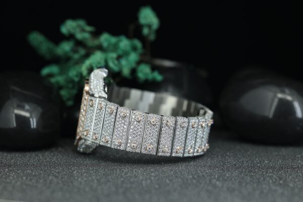 Full Iced Out Moissanite Diamond Men Watch Automatic Movement Stainless Steel Moissanite - Image 9
