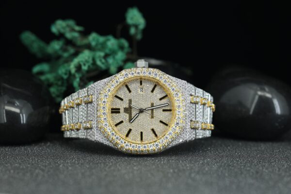 Diamonds Watch Wristwatches Hip Hop Diamond Watch Round Cut All Size Customize - Image 4