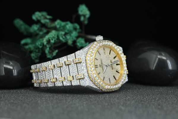 Luxury Watch VVS Moissanite Diamonds Watches, Handmade Stainless Steel Watch For Men’s - Image 2