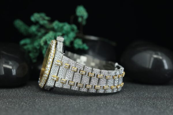 Luxury Watch VVS Moissanite Diamonds Watches, Handmade Stainless Steel Watch For Men’s - Image 3