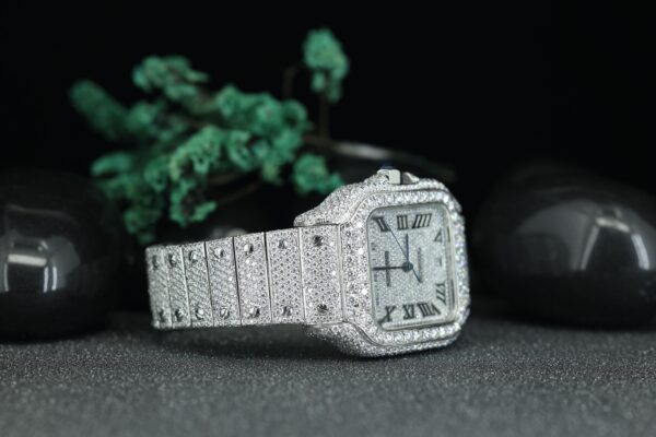 Customized Top Luxury VVS Moissanite Diamond Watch Stainless Steel Mechanical Watch For Men’s - Image 4