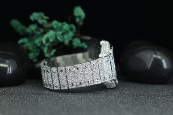 Diamond Watches For Men’s Handmade Moissanite Studded Fully Iced Out Hip-hop Moissanite Diamond Watch - Image 5