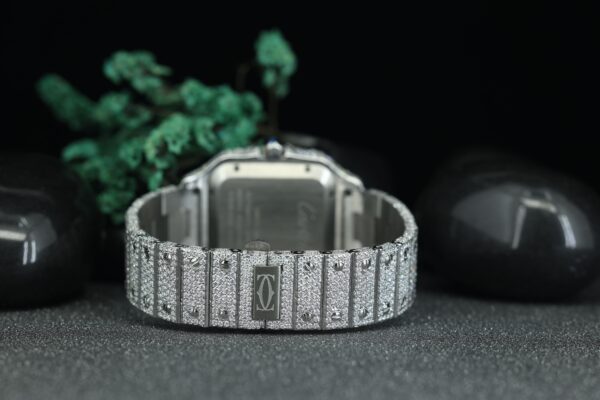Luxury Arabic Dial White Moissanite Diamond Watch, Dial Hip Hop Fully Iced Out Diamond Watch Gift For Men’s - Image 2