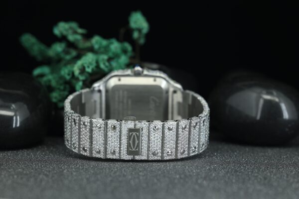 Diamond Watches For Men’s Handmade Moissanite Studded Fully Iced Out Hip-hop Moissanite Diamond Watch - Image 4