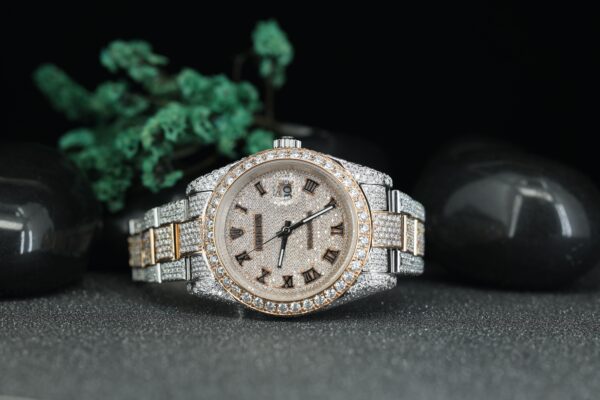 Men’s Moissanite Diamond Watch, Moissanite Unique watch, Full Bust Down Watch, Watch For Adults, Stainless Steel - Image 5