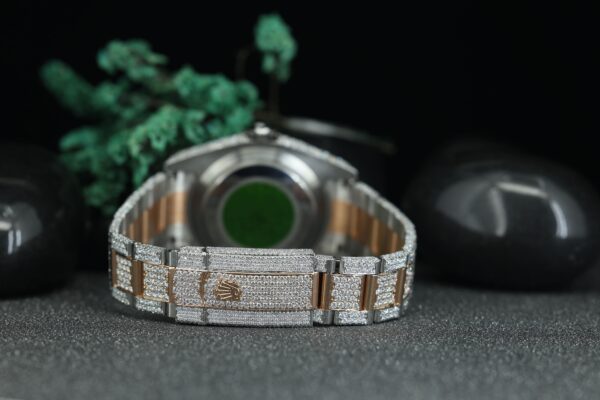 Men’s Datejust Fully Iced Out Full Load Genuine Moissanite Diamond Roman Dial Watch - Image 5