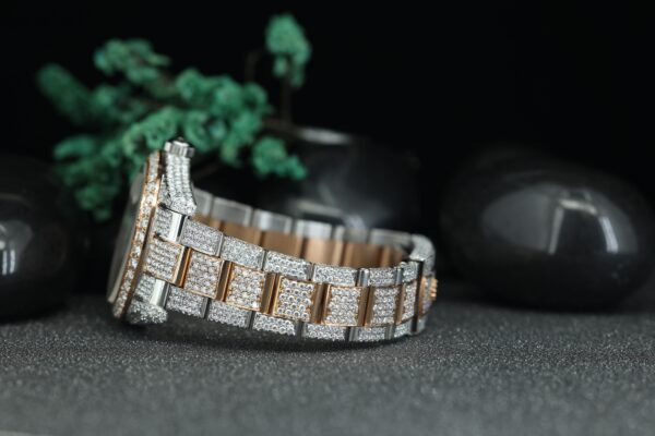 Men’s Moissanite Diamond Watch, Moissanite Unique watch, Full Bust Down Watch, Watch For Adults, Stainless Steel - Image 7