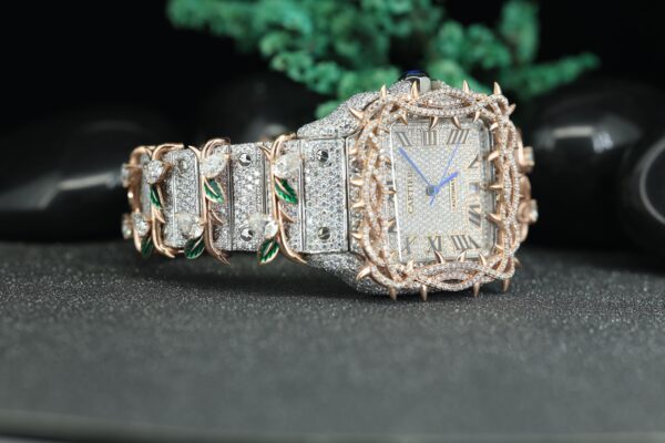 Luxury Square Watch Fully iced Out Moissanite Diamond Watch Bust Down Moissanite Diamond Watch - Image 5