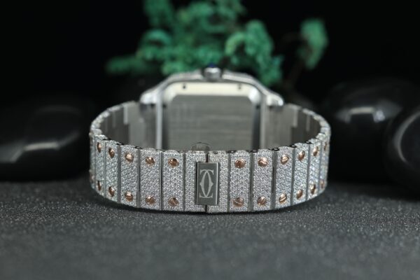 high quality moissanite watch Premium Quality VVS Clarity Moissanite Diamond Iced Out Analog Diamond Studded - Image 4