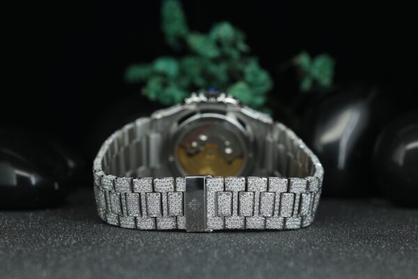 Brilliant Cut VVS1 Moissanite Watch, Hip Hop Diamond Watch, Luxury Watch Collection, Automatic Diamond Watches For Gift - Image 4