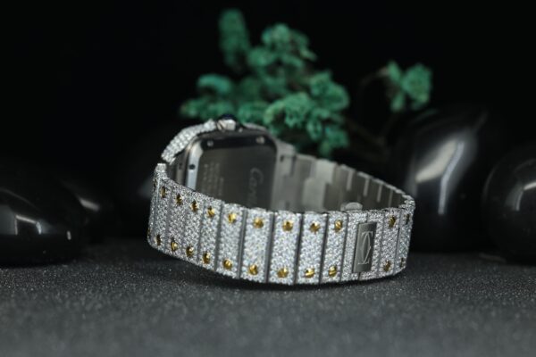 Iced Out Moissanite Diamond Watch Luxury Fully VVV Moissanite Diamond Iced Out Hip Hop Buss Down Watch - Image 4