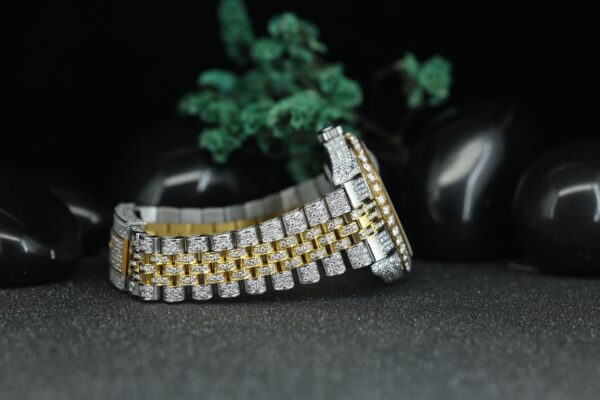 GoldLux Moissanite Diamond Watch Gold VVS - Image 4