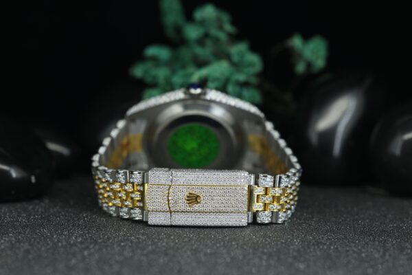 Iced Out Natural Lab Grown Diamond Datejust Watch with Two-tone Jubilee Bracelet - Image 4