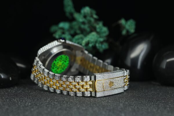 GoldLux Moissanite Diamond Watch Gold VVS - Image 2