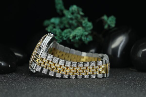 GoldLux Moissanite Diamond Watch Gold VVS - Image 7